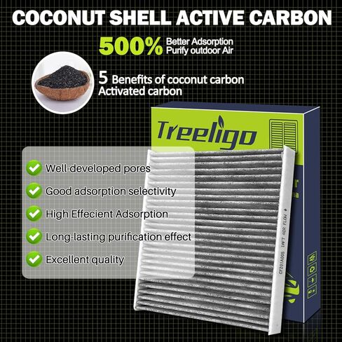 Cabin Air Filter- Coconut Shell Activated Carbon Replacement CF11671 CP671 -Applicable for RAM 1500 2500 3500 2016-2024 RAM 4500 5500 2016-2023 MAZDA CX-7 2007-2012,more+ in Kuwait