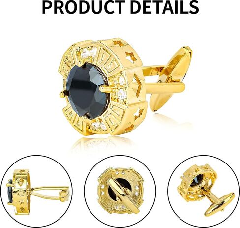 Cufflinks for Men Tuxedo Studs Tuxedo Buttons Sliver Crystal Cuff Links Shirt Studs Men Shirt Cuff Links Tuxedo Suit Accessories Men Formal Dress Accessories for Business, Wedding in Saudi Arabia