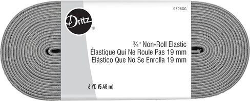 Dritz 3/4", Gray, 6 Yards Non-Roll Sewing Elastic in Saudi Arabia