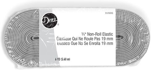 Dritz 3/4", Gray, 6 Yards Non-Roll Sewing Elastic in Saudi Arabia