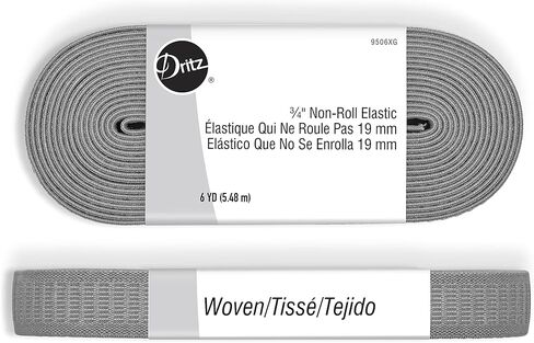 Dritz 3/4", Gray, 6 Yards Non-Roll Sewing Elastic in Saudi Arabia