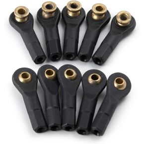 10Pcs Plastic M3 CW 30mm Tie Rod End Ball Joint Link Ball Head Holder for 1/10 Axial SCX10 90046 90047 TRX4 D90 RC Crawler Car Upgrade Parts (M3 30mm)