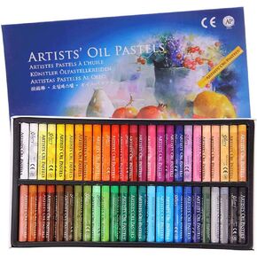 Oil Pastel Set,Professional Painting Soft Drawing Graffiti Art Crayons Washable Round Non Toxic Pastel Sticks for Artist,Kids,Student,Beginner (50 Colors)