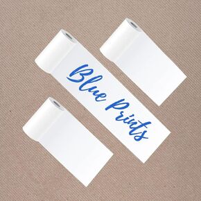 Poooliprint Blue Prints on White Paper 3 Rolls 57mm Thermal Paper for Poooli Pocket Printer, Regular