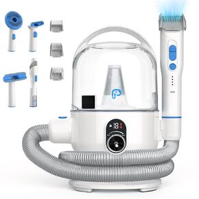 Pet Grooming Vacuum Kit,13.4Kpa Suction for 99% Pet Hair,with 5 Professional Pet Grooming Tools, Pet Grooming Kit 2L Large Capacity Container,for Dogs Cats Pet Hair Home Cleaning