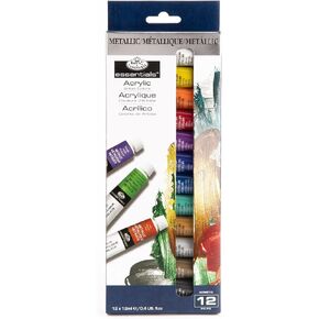 Royal & Langnickel Essentials 12ml Acrylic Paints- Metallic Colors- 12pk