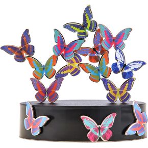 PowerTRC Toy Magnetic Desktop Sculpture (Butterflies) | Mini Magnetic Art Decoration for Desktop | Fun Stress Relief Office Gift