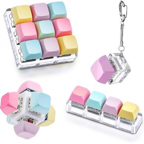 Taiyin Decompression Toys Keyboard Clicker Toy Keyboard Cube Mechanical Key Keyboard Button Stress Relief for Adult Gifts to Relief Pass Time