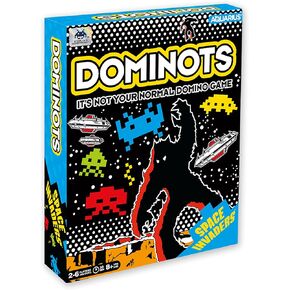 AQUARIUS Space Invaders Dominots Tile Game - Space Invader Themed Tile Game - Family Fun for Kids & Adults - Officially Licensed Space Invaders Merchandise & Collectibles