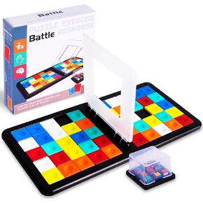 Gamie Rubix Race Puzzle Game - High-Intensity 2 Player Game for Family Game Night - A Rubix Cube Inspired Game of Fast Thinking - Brain Teaser for Adults and Kids 3 and Up