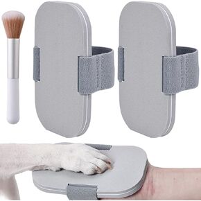 WAYUTO 2Set Dog Nail Scratch Boards and Cleaning Brush Anxiety-Free Nail File for Dogs Large Scratching Pad Handheld Board for Nails Soft Pet Brush Pet Claw Care Tools