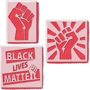 Stencil Stop BLM Fist Stencil Set 3-Piece - Black Lives Matter Stencils for Protest Signs, Activist Art & Social Justice - Durable 14 Mil Mylar Plastic for Racial Injustice, Equality & Empowerment
