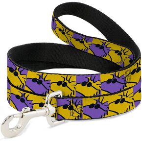 Peanuts Worldwide LLC Pet Leash, Dog Leash, Peanuts Woodstock Shades Pose Blocks Blue Yellow Black, 6 Feet Long 0.5 Inch Wide