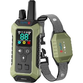 Dog Shock Collar, Remote-Controlled Dog Training Collar, IPX7 Waterproof, Rechargeable, Electric Collar with 3 Training Modes, Safe Shock, Beep, Vibration