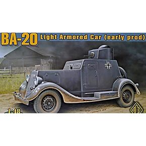 PLASTIC MODEL BUILDING KIT BA-20 LIGHT ARMORED CAR, EARLY PROD. 1/48 ACE 48108
