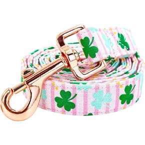 Lionheart glory St. Patrick Dog Leash-Lucky Clover Shamrock Dog Leashes Strong Comfortable Soft Handle for Small Medium and Large Dogs Girl or Boy Leash