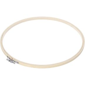 MECCANIXITY 1 Pieces 12 Inch Embroidery Hoops Adjustable Round Bamboo Circle Cross Stitch Hoop Ring for Art Craft Handy Sewing Needlework DIY Decoration