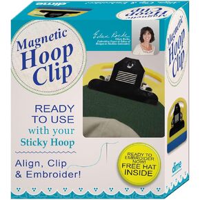 Magnetic Hoop Clip for Machine Embroidery on Hat Brim, Baseball Caps, Boots, Sleeves - Includes Cap