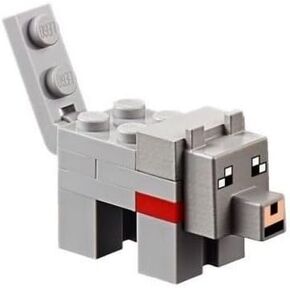 LEGO Minecraft Minifigure Wolf Minifig Grey Animal