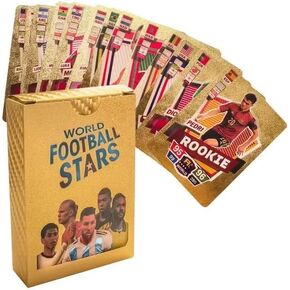 2025 Playing Soccer Cards | 55 Unique Cards for Soccer Players | Unforgettable Moments for The Whole Family for Friends, Siblings, and Soccer Fans | Printed on Premium Paper – Golden