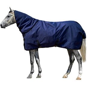 Horse Blankets for Winter Waterproof 1200D Medium Weight (220g Fill) Horse Turnout Blanket with Neck Cover Leg Straps (US 78in / EU 145cm)