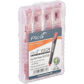 Pica Visor Permanent Longlife Indutrial Marker Refills 4 pack Red 991/40