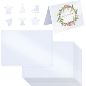 BEISHIDA 50 Sheets White Cardstock Paper, 5x7inch Shimmer CardStock, White Shimmer Paper, 250GSM Premium Craft Paper Sheet for Invitations, Cricut, Postcards, Greeting Card, DIY Art Projects