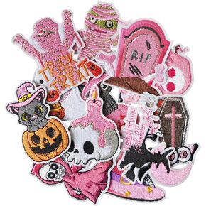 Mother's Day Iron on Patches,Sew On/Iron On Embroidered Patches Applique for Clothes, Dress, Hat, Jeans, DIY Accessories - 16 Pcs