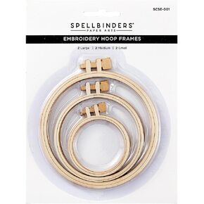 Spellbinders Embroidery Hoop Frames, Brown