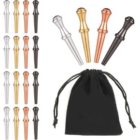 16pcs Cribbage Pegs, 4 Colors Brass Metal Cribbage Pegs Suitable for 1/8 Hole with Black Storage Bag for Cribbage Traditional Board Games Easy to Grip Game Pegs for Board Games