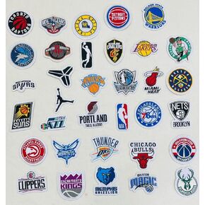 Set of 34 Basketball Embroidered Patches 4 inches Iron On Sew On for Fans and Sport Lovers