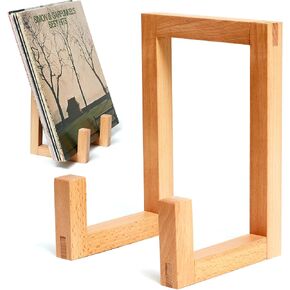 Vinyl Record Storage Holder Modern Album Display Solid Wood Stand, Solid Wood Vinyl Record Stand, Sleek Records Holder & Display for Albums, Holds up to 10-15 LPs