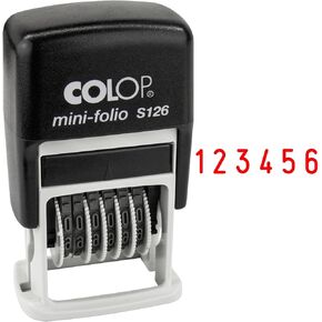 Mark 2000-S126 Self-Inking Number Stamp - Red Color