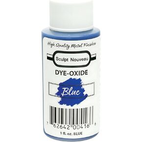 Aves Sculpt Nouveau Blue Liquid Dye -Oxide - 1 أوقية زجاجة ، صبغة تلوين معدنية شفافة للبناء ، الطلاء المعدني ، النحت ، تخصيص ، وإنشاء تأثيرات ملونة مكثفة