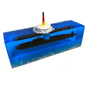 Warp United لمجموع لا خوف 1/2000 SSBN Borei الغواصة النووية التي تطلق نموذج SLBM Missile Diorama نموذج