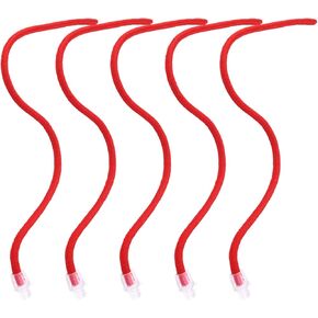 5Pcs Interactive Cat Toy Balls Replacement Ropes, Cat Ball Tail Kitten Ball Toy Tail Red Cotton Thread Cat Toy Rolling Ball Tail for Cat Toy Ball Accessories