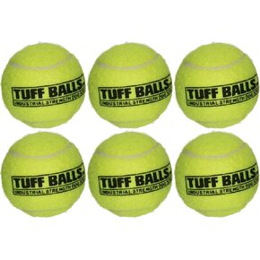 PetSport USA 4" Giant Tuff Balls for Large Dogs [Pet Safe Non-Toxic Industrial Strength Tennis Balls for Exercise, Play Time & Dog Training](6 Pack)