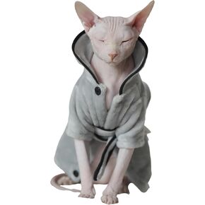 Cat Clothes Autumn and Winter Thickness Warm Confrotable Cat Pajamas for Sphynx Cats, Devon Rex Cats, Cornish Cats and Small Cats and Dogs (Medium)