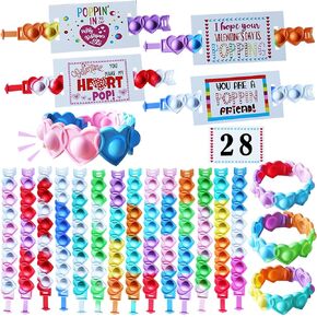 Valentines Day Gifts for Kids Classroom, 28 Valentine Cards Bulk for School Class Prizes Party Favors Boys Girls Exchange Gift, Goodie Fillers Crafts Boxes
