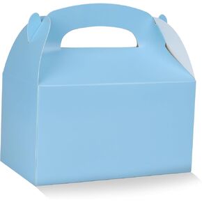 DjinnGlory 36 Pack Small Blue Party Favor Treat Boxes Gable Boxes, Paper Gift Boxes for Baby Shower, Birthday, Wedding Party 6.18 x 3.58 x 3.38 Inches (Baby Blue)