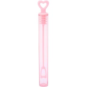 Mini Bubble Wands 50 Pack Pink Transparent Bubble Party Favors with Heart Shaped Wands, for Wedding, Party, Game Rewards