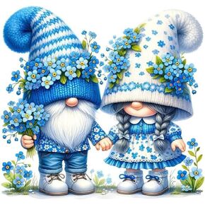 Sjutouci Diamond Art Painting Kits للبالغين ، ومحبي Gnome Miamond Art Kits للمبتدئين ، 5D DIY ، حفر الأحجار الكاملة للديكور المنزلي هدية 12x12 بوصة/30x30 سم