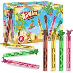 80pcs هاواي الفقاعات صولج ، صغار الفقاعات المصغرة لصالح الحفلات الاستوائية ، ألعاب الهدايا الصيفية للبنات أطفال الأطفال الصغار ، aloha party chourecers goodie bag bag ، in Kuwait