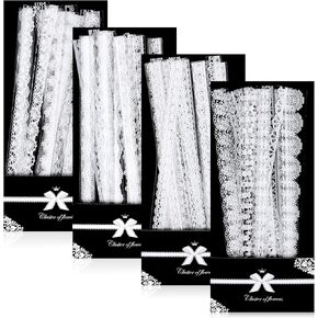 120 Pcs Lace Stickers, White Lace Scrapbooking Stickers Scrapbook Embellishments Stickers Vintage Scrapbook Stickers for Wedding Planners Laptops Journals Crafts Photo Frame
