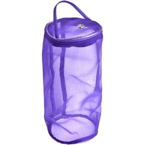 Ciieeo Storage Bag Empty Yarn Container Yarn Tote Bag Yarn Mesh Bag Knitting Yarn Bag Shearling Handbag Tote Bag with Zipper Knitting Holder Yarn Storage Travel Purple Organizer to Weave