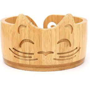 Wooden Yarn Bowls for Crocheting, Handmade Knitting Yarn Holder, Storage Crochet Bowl for Knitting Lovers (D)