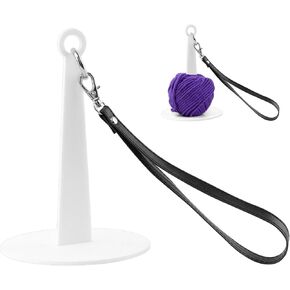 Portable Wrist Yarn Holder with Wrist Strap, Wrist Yarn Holder for Crocheting, Yarn Ball Holder Crochet Yarn Holder for Knitting Craft Lover, Beginner Spinner Yarn Holder