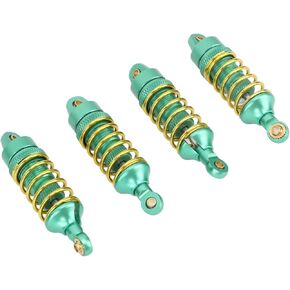 4Pcs RC Car Shock Absorber, Front Rear Shock Absorber Damper Assembled Set, Aluminum Alloy Shock Damper for TRAXXAS E Revo 1/16 RC Car (Green)