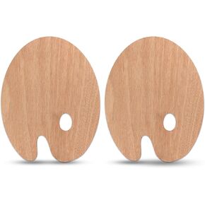 2 PCS لوحة الطلاء الخشبي لوحة لوحة الطلاء زيت زيت ، البليت الفن للطلاء لوحة خشبية 11.8 "x8"