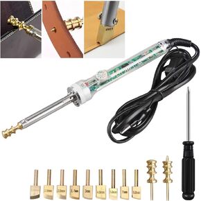 BAUSATZ Electric Leather Heat Edge Creaser Machine Sealing Stamping Heater AC 100-230V Leather Grooving Tool Leatherworking DIY Leather Edge Polishing Tool